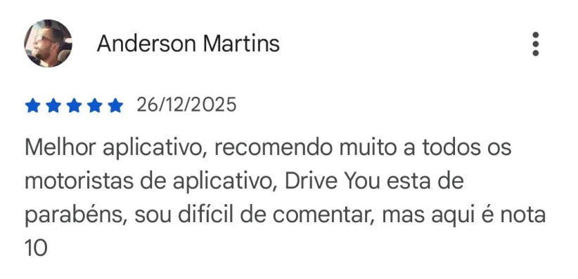 Depoimento de cliente DriveYou 3